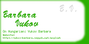 barbara vukov business card